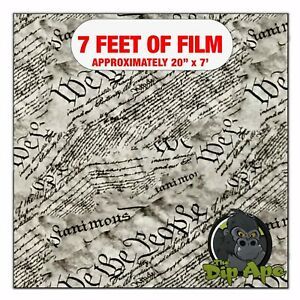 Hydrographic film We the People Script 7&#039; x 20&#034; hydro dip dipping