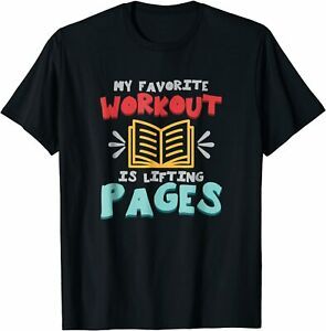 NEW LIMITED Lifting Pages Book Lovers Funny Love Reading Bookworm T-Shirt S-3XL
