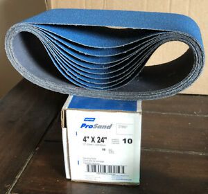 Box of 10 Norton ProSand 4” x 24” Sanding Belts 50 Grit “GREAT DEAL”