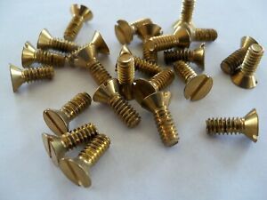Brass Machine Screws - Slotted Flat Head - #10-24 x 1/2&#034; - Course Thread Bolts