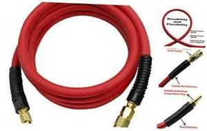 Rubber Lead-in Air Hose 3/8-Inch by 10-Feet 300 PSI Heavy Duty, Kink