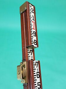 VINTAGE DIETZGEN GRADE ROD POLE LEVELING WOOD SURVEY TRANSIT Surveyor