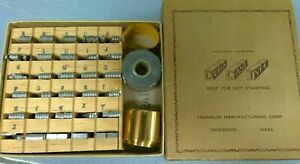 Franklin Manufacturing Dura Cast Type Hot Stamp Set Type 2411 Press Set