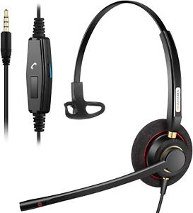 Cell Phone Headset with Microphone Noise Canceling Mic &amp; in line Controls Wired