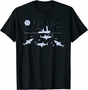 NEW LIMITED Shark Funny Fish Fisherman T-Shirt S-3XL