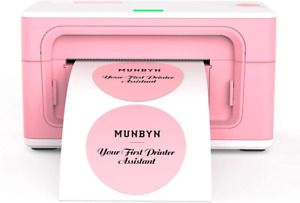 Pink Shipping Label Printer, [Upgraded 2.0] MUNBYN Printer Maker