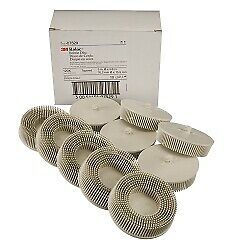 3M 07529 3&#034; Scoth-Brite Roloc Bristle Discs 120 Grit Fine White