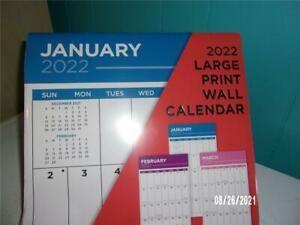 new in cellophane wrapping 2022 large print wall calender