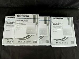 Compuchecks Standard Checks 8.5 X 11&#034; Blank 24# Blue Marble 500 Per Pk Lot of 4