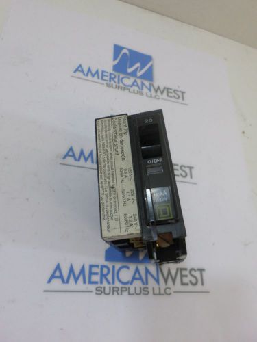 Square d qob1201021  1 pole 20 amp bolt on shunt trip circuit breaker  120/240v for sale