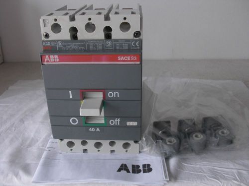 Abb sace circuit breaker 3 pole 40a s3n 600v for sale