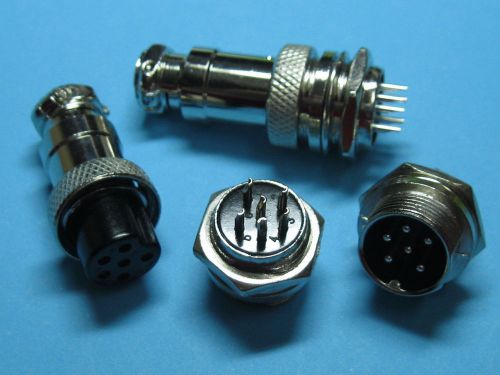 12 pcs xlr 16mm 6 pin audio cable chassis mount connector for sale