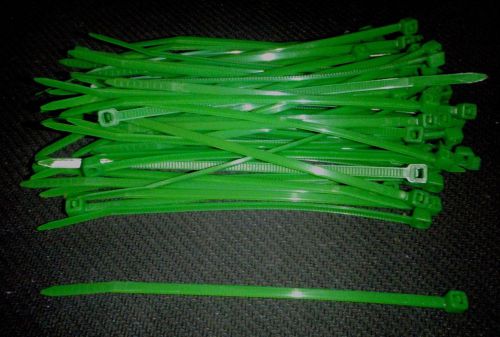 50 pc green zip tie wrap strap 4&#034; long x 1/8&#034; wide 3x100mm for sale