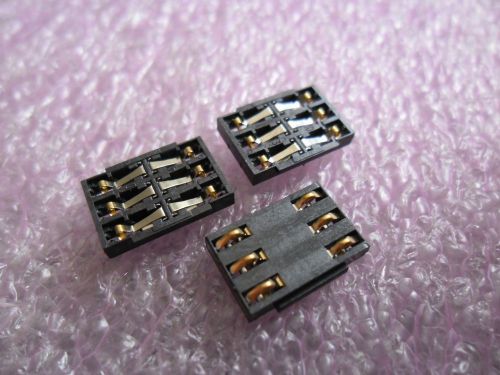 3x 1-338063-9 GENERIC 2FF mini SIM CARD CONNECTOR MODULE 6POS WITH CONTACT STOP