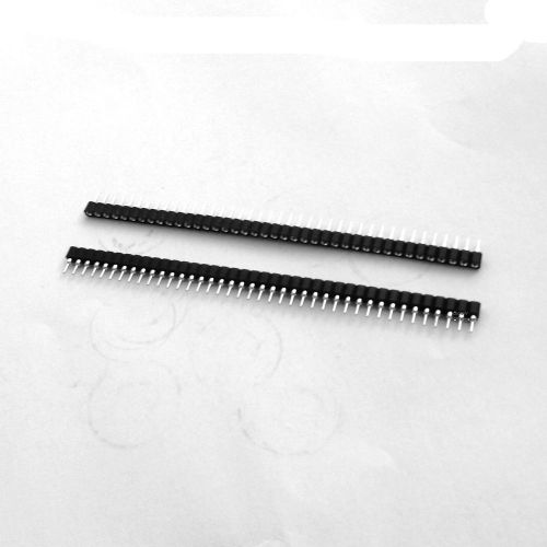 10pcs single row 40pin 2.54mm round female pin header gold plated machined for sale