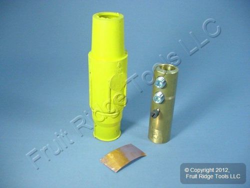Leviton yellow 17 series ect female cam plug double set screw 690a 600v 17d23-y for sale