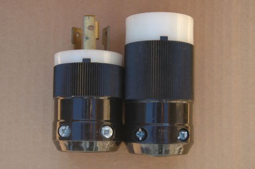 Male &amp; female 30a 250v plug marinco twist lock set lot nema l6-30 for sale