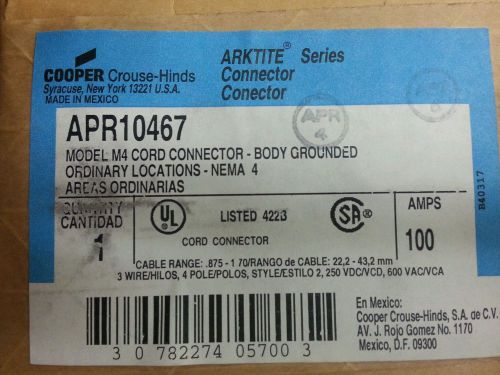 Crouse Hinds Copper APR10467 100 Amp NIB