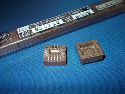 Pcs-032a-1 augat 32-pin plcc socket brown tin contacts std ht new orig packaging for sale