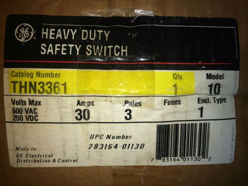 GE Heavy Duty Safety Switch THN3361