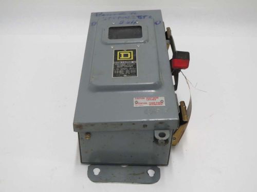 Square d hu361awk safety 30a amp 600v-ac non-fusible disconnect switch b446212 for sale