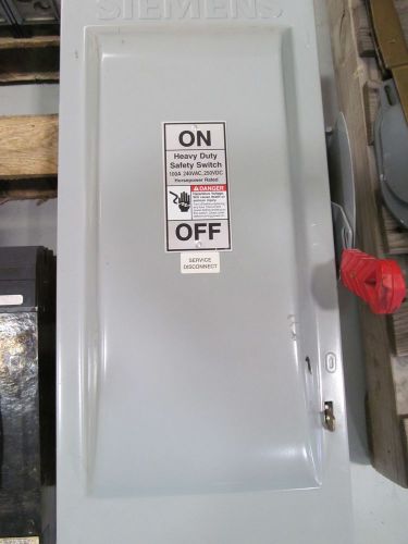 Siemens HF323N Type 1 100 Amp 240 V Fusible Disconnect