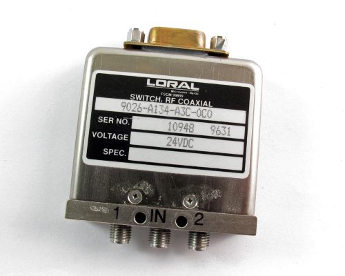 Loral 9026-A134-A3C-0C0 RF Coaxial Switch - 24VDC