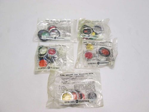 Lot 5 new general electric ge push button caps assorted colors d395913 for sale