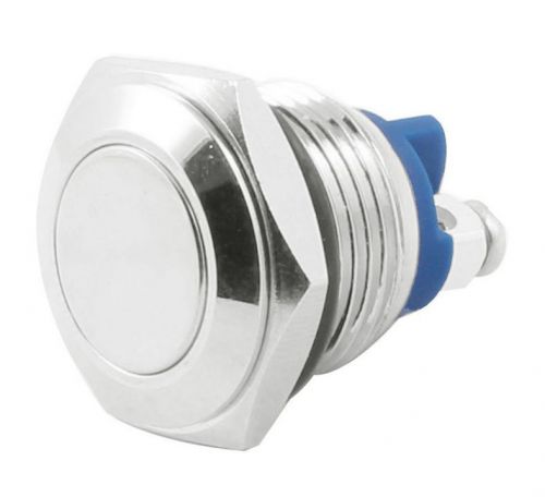 16mm flush mounted momentary spst stainless round push button switch for sale