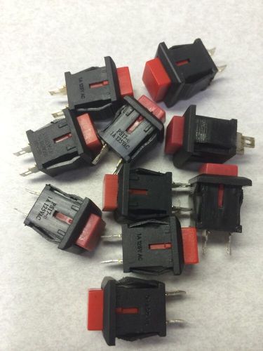 100 Pieces Red Push Button Switch Momentary Normally On 2 Terminal 13mm  Ds-430
