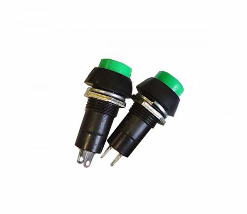 30pcs green push button switch dc 3a 250v no self lock slight touch 2 pins for sale