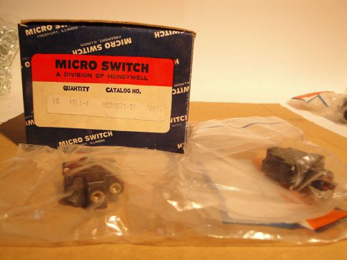 10 ea micro switch ms 24523-30 1tl1-6 spst off - on (mom) mil spec sealed toggle for sale