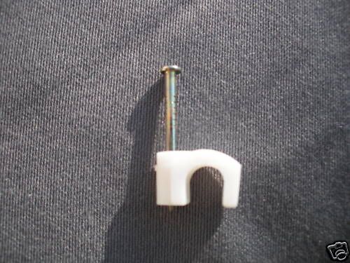 Coaxial cable clips/straps for rg6,wire (white) qty1000 for sale