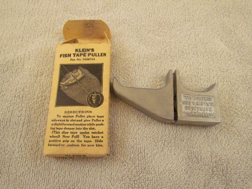 Vintage m. klein &amp; son grip-it steel fish tape puller hand tools 1629 aluminum for sale