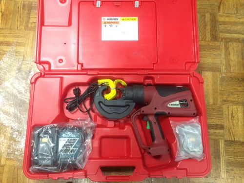 Burndy pat750li patriot hydraulic crimper tool battery operated w/case for sale
