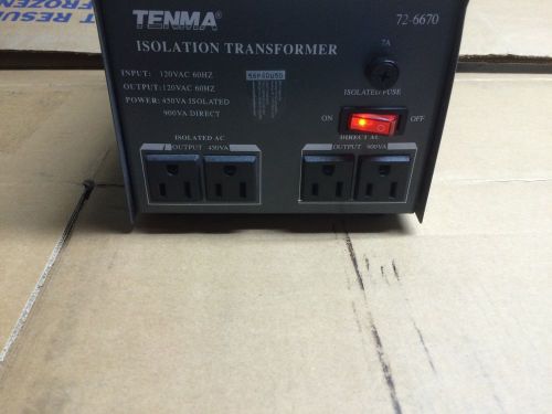 Tenma 72 6670 450va isolation transformer for sale