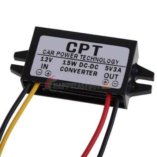 DC to DC Converter Regulator 12V to 5V 3A 15W Car Led Display Power Supply  HTE#
