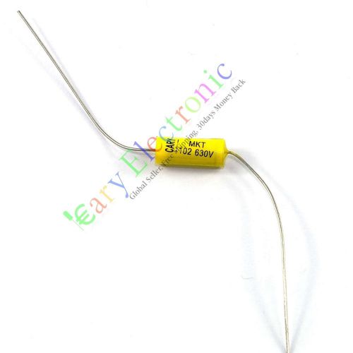 10pcs new long leads axial polyester film capacitor 0.001uf 630v tube amp radio for sale