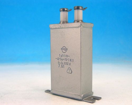 2x Vintage RFT GERMANY Capacitor  OIL  1uF 1kV 1000V \ NOS