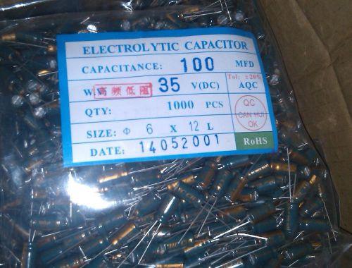 35v100uf 35v 6x12mm Electrolytic Capacitor   1000PCS