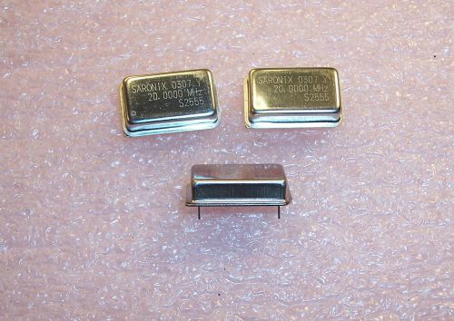 Qty (50)  20mhz crystal oscillators full size s2555-20.000mhz saronix for sale