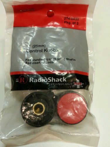RadioShack Control Knobs 1&#034; inch Fit standard 1/4&#034; shafts #274-0433