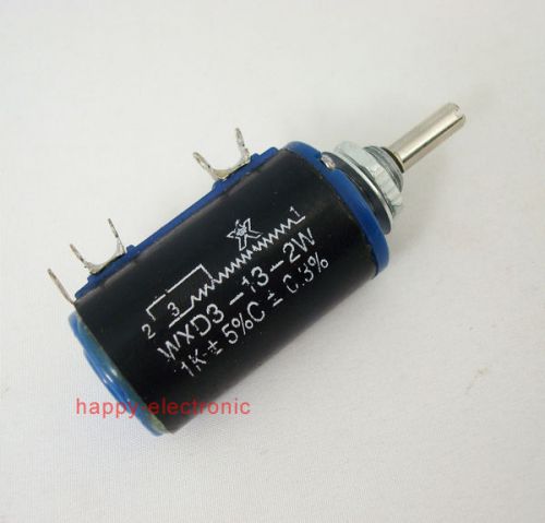 2PCS WXD3-13-2W Multi-Turn Wirewound Potentiometer 1K Ohm