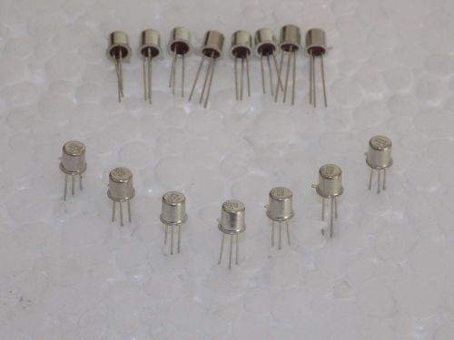 7x PH BC109C Si NPN Transistors Low Noise in TO-18 Metal Case made in Holland