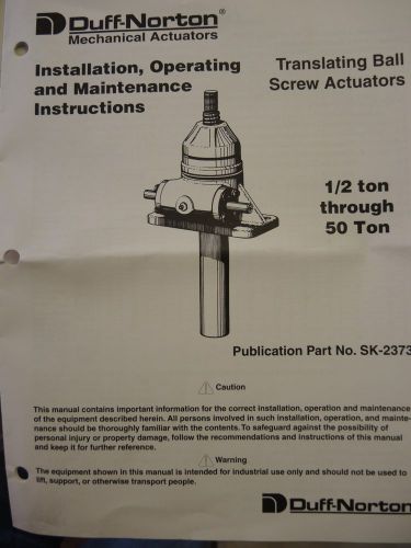 Duff-norton, m9802-9g, ball screw actuator,2 ton,9 in tvl w/ free shipping for sale