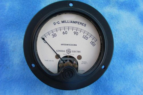 General Electric  DC MilliAmperes Gauge/Meter Model AVT62-1 TYPE DO 41