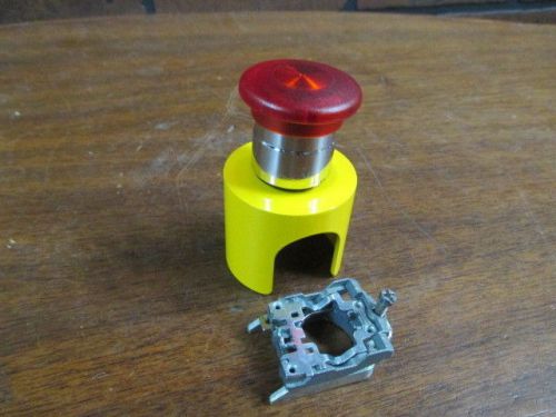 New schneider red illum emergency stop push/pull pushbutton zb4bw643 for sale