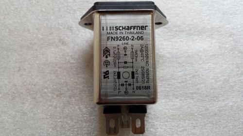 3pcs - schaffner  fn9260-2-06 mains filter panel mounting , 2a 2 fuse for sale