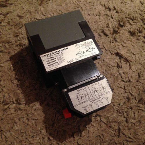 New cutler-hammer d26mr006a type &#034;m&#034; relay w/ timer attachment, nib for sale