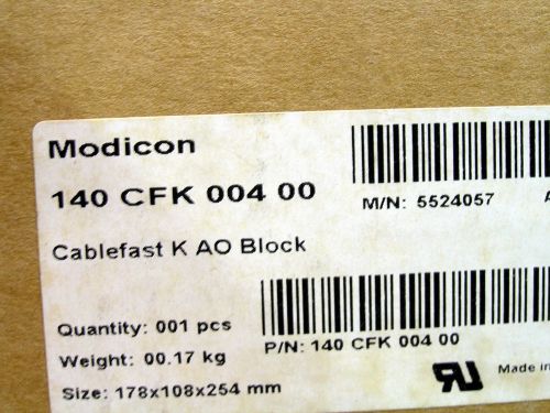 Modicon 140cfk00400  analog output cablefast block 140 cfk 004 00  nib for sale